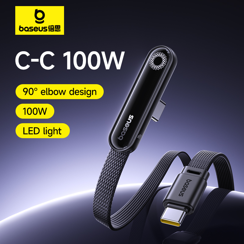 0-1-1 Baseus MVP 3 Fast Charging Cable USB-C to USB-C 100W 2m Cosmic Black P10382500121-01 - Image 1