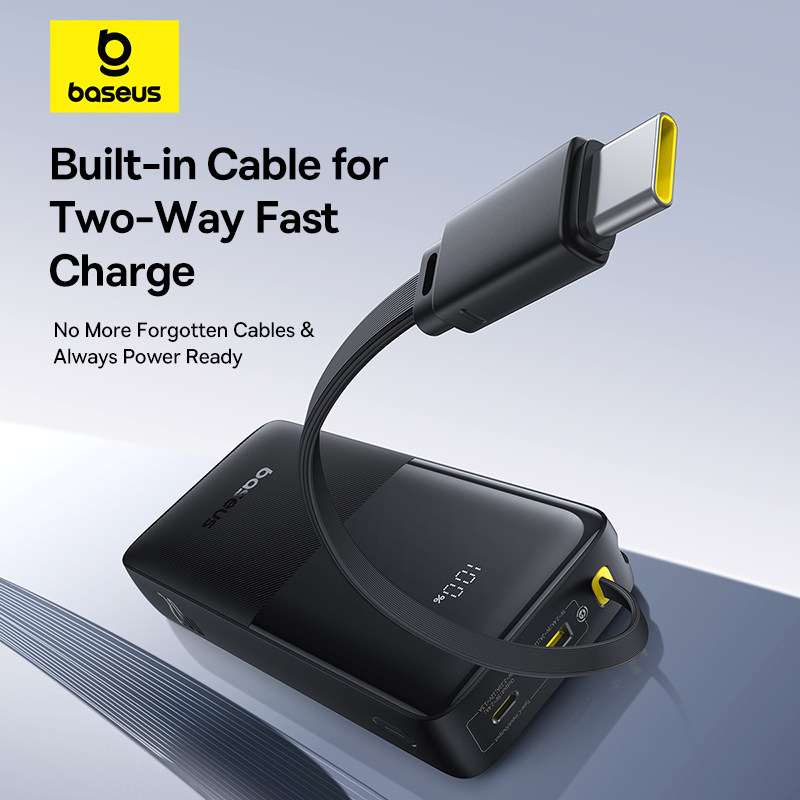 0-12-1 Baseus Power Bank 20W 20000mAh Bipow 2 With Type-c Cable P10077101113-01 - Image 1