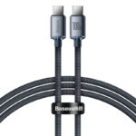 Baseus Type-C to Type-C 100W Crystal Shine Series Fast Charging Data Cable  2m Black CAJY000701 - Image 2