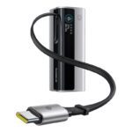 {Premium } Baseus EnerGeek GR11 Power Bank with Retractable Cable 20000mAh 145W   NATURAL TITANIUM E0027B02 - Image 2