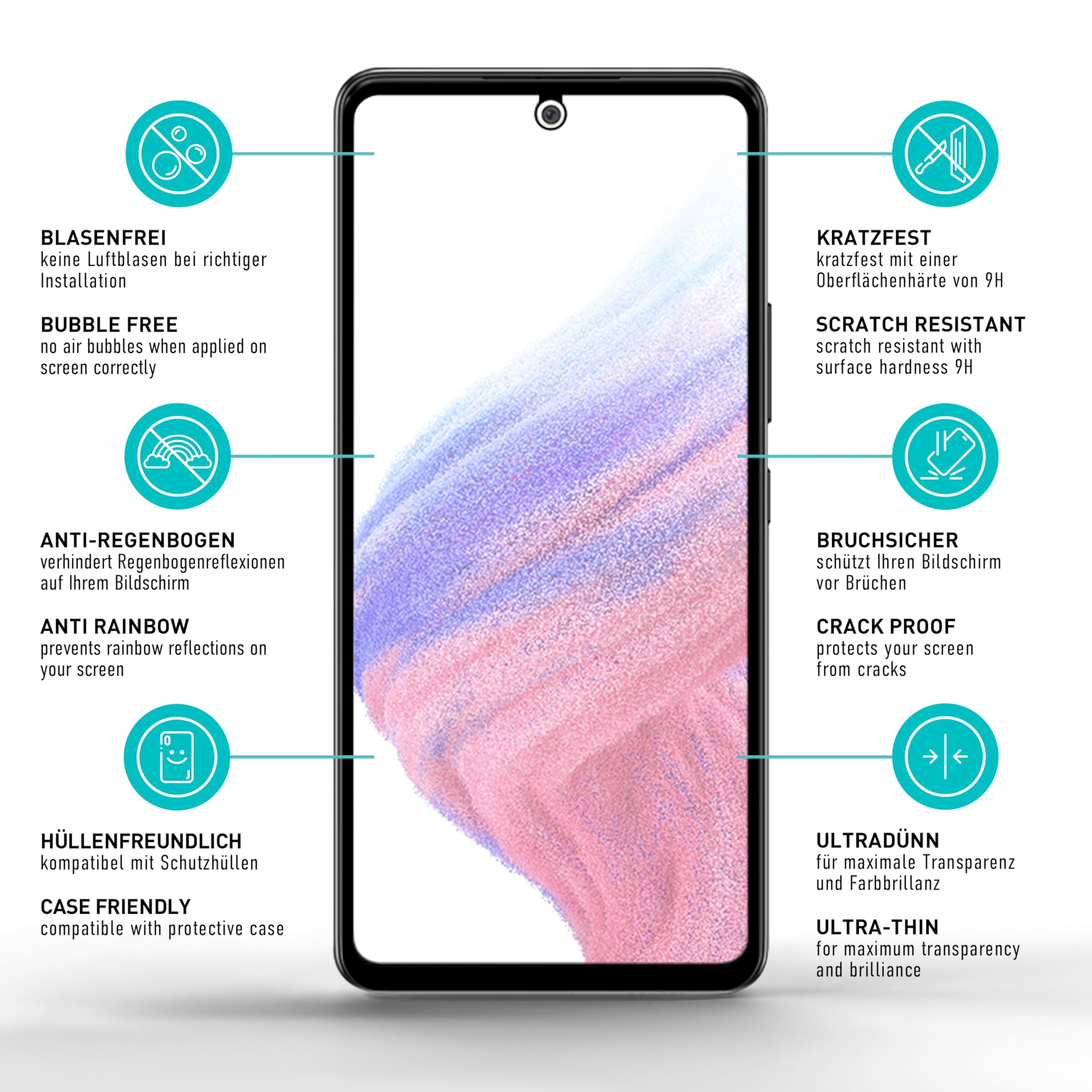 Version 1.0.0 Rinbo 9H Full coverage Screen Protector For Samsung A52 A52s A53 - Image 1