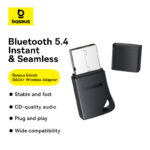 Baseus Bluetooth Receiver  Encok BA04+ 5.4 Version 20M Long Distance Connection A10082600121-00