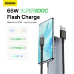 Baseus Cable Supervooc 65W Superior Series Fast Charging Data Cable USB to Type-C Black 1M - Image 5