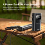 Baseus Car Tire Inflator Pumper VA1 Dual Power Wired & Wireless  With Flashlight 6000 mAh Power Bank  C11169001121-00 - Image 2