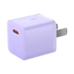 Baseus Charger 20W For Apple Iphone 14 13 12 11 Series GaN5 Fast Charger 1C  CN Set  Black Type-C to iP PD 20W 1m Cable Purple  CCGN040105 - Image 4