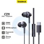 Baseus Earphone Type-c Earphone For Iphone 15 16 Series Samsung google Pixel With Mic Black A00164300113-Z1 - Image 3
