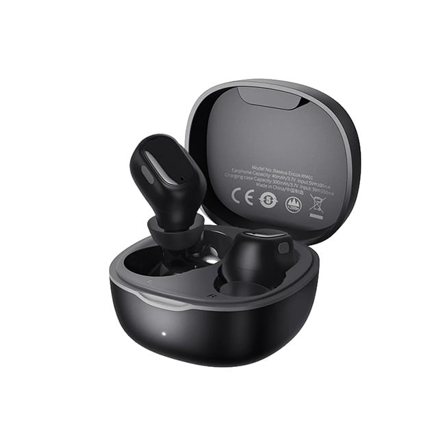 Baseus-Encok-WM01-True-Wireless-Earbuds-1 Baseus Encok WM01 TWS True Wireless Bluetooth Earphones Black - 3 Months Warranty - Image 1