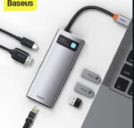 Baseus Metal Gleam Series 6-in-1 Multifunctional Type-C HUB Docking Station Gray CAHUB-CW0G