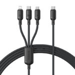 Baseus Silky One-for-Three Fast Charging Cable USB-C to Micro Lightning Type-c 100W 1.5m Cosmic Black P10377706123-00 - Image 4