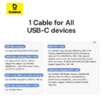 Baseus Flash 2 USB To Type-C Cable For Iphone 15 16 Series Samsung Pixel Oneplus Huawei Black 2M P10311804111-01 - Image 3