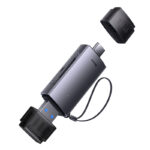 Baseus Card Reader Dual Output USB-A  & Type-C to SD TF Card Reader WKQX060113  Grey - Image 4