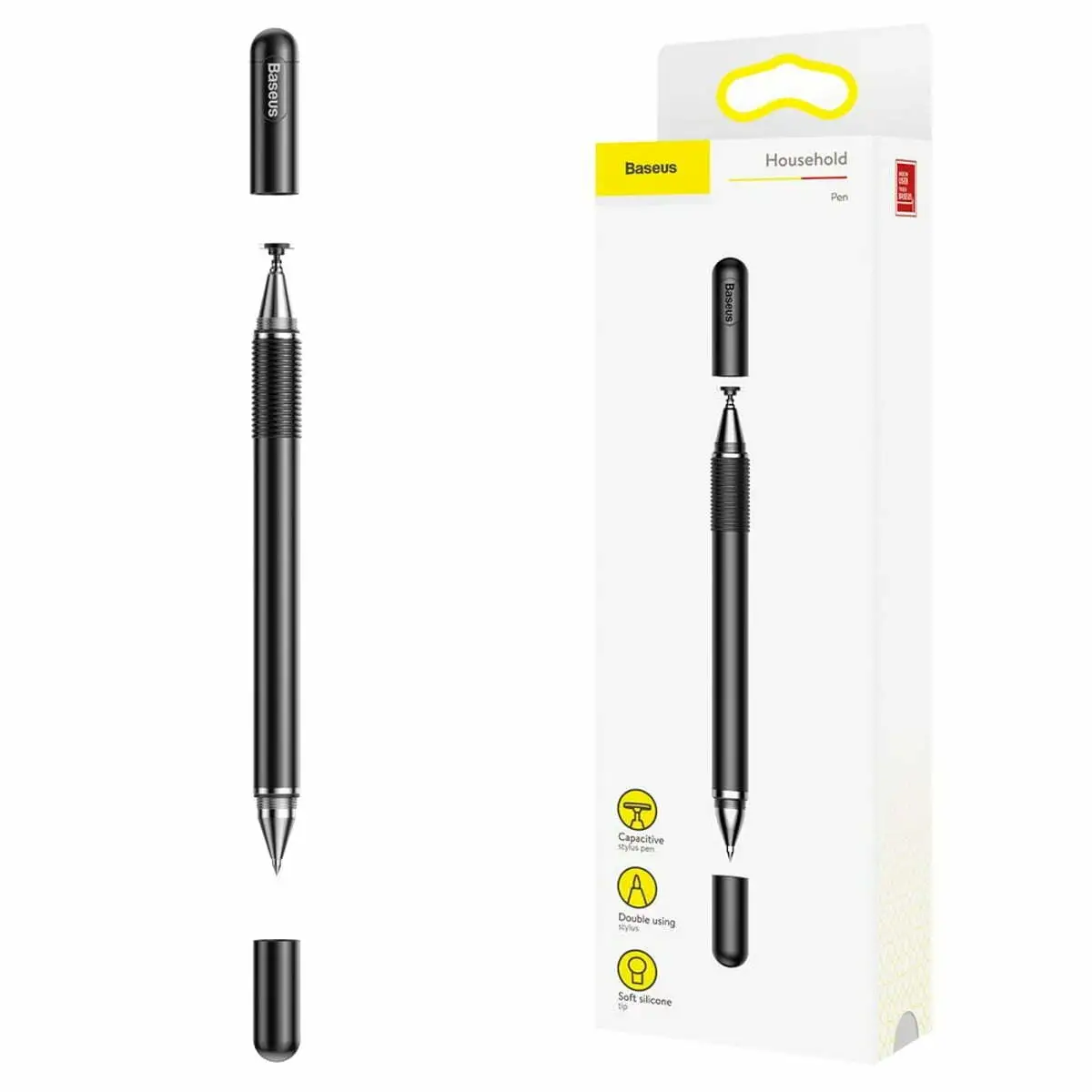 Baseus-household-2-in-1-Capacitive-Stylus-Pen Baseus Capacitive Stylus Pen 2-in-1 for Mobile / Tablet ACPCL-01 - Image 1