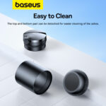 BASEUS Premium 2 Series Car Ashtray Aluminum Alloy Waterproof Car Ashtray Built-in LED Light - Black - Image 3