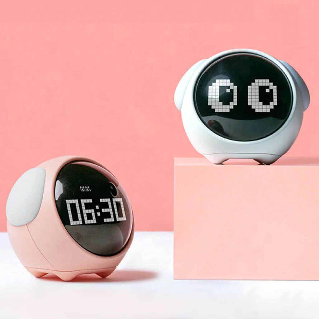 Creative-Emoji-Alarm-Clock-Intelligent-Voice-Control Creative Emoji Alarm Clock Intelligent Voice Control - Image 1