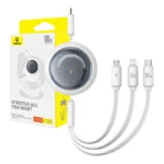 Baseus Cable Retractable Free2Draw Series Type-c To Type-c 100W Three in One Cable 1.1M Cluster White P10368700211-03