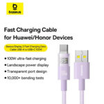 Baseus Display 2 Fast Charging Data Cable USB to Type-C 100W 1m Purple P10382701511-00