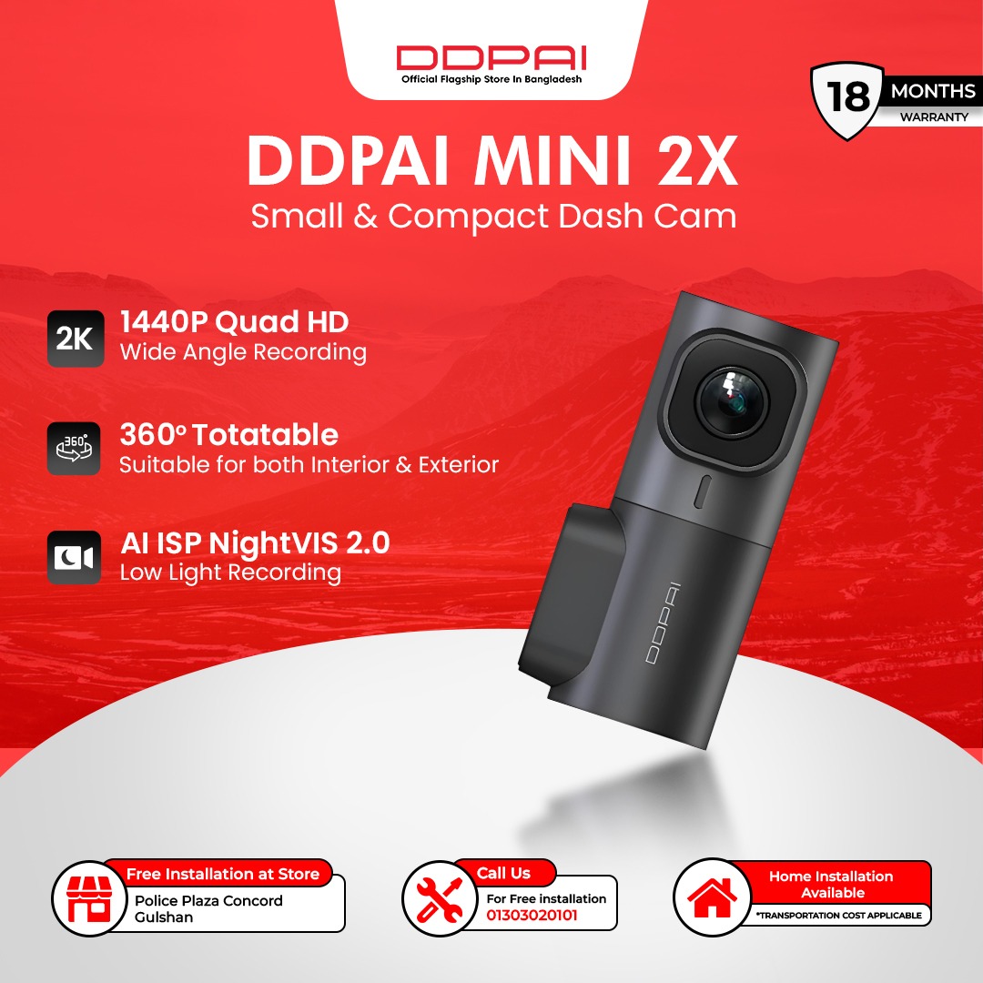 WhatsApp-Image-2025-10-09-at-1.19.40-PM DDPAI Dash Camera Mini 2X 2K QHD with WiFi 5GHz Night Vision Top APP Control ADAS 360 ° Rotating Lens - Image 1