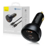 Baseus Car Charger 160W Qualcomm® Quick Charge™ 5 Technology 2C+U With 100w Type-C Cable  TZCCZM-0G - Image 7