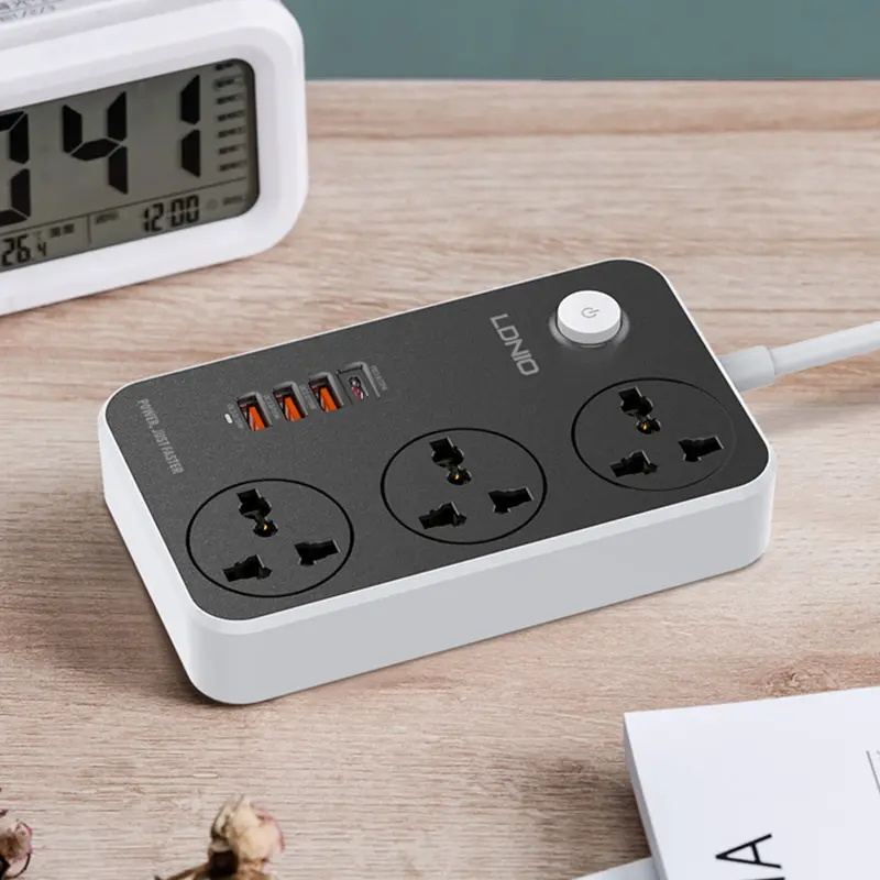 download-11 LDNIO SC3412 2500W Universal 3 Way Outlet Extension Socket - Image 1